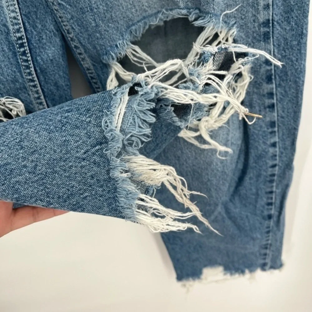 BDG Urban Outfitters Jeans Women's 28 Blue Wash Destroyed High Rise‎ Baggy